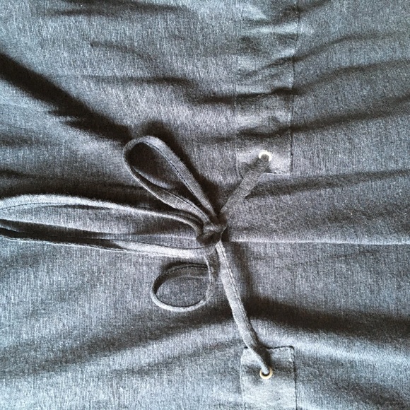 BNWT Club Monaco linen navy Elizabeth draw-string summer dress XS swimsuit cover - Picture 4 of 6